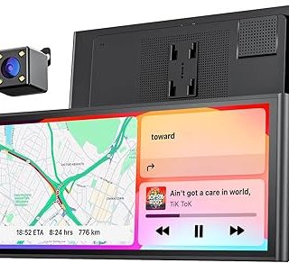 9.26" Wireless Portable Car Play Screen for Apple CarPlay & Android Auto, OTA Updates, Backup Camera, Mirror Link, 5.0 Bluetooth, Voice Control, GPS Navigation, FM